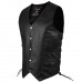ARD Champs™ Premium Quality Mens Braided Side Lace Motorcycle Black Leather Vest S-6XL